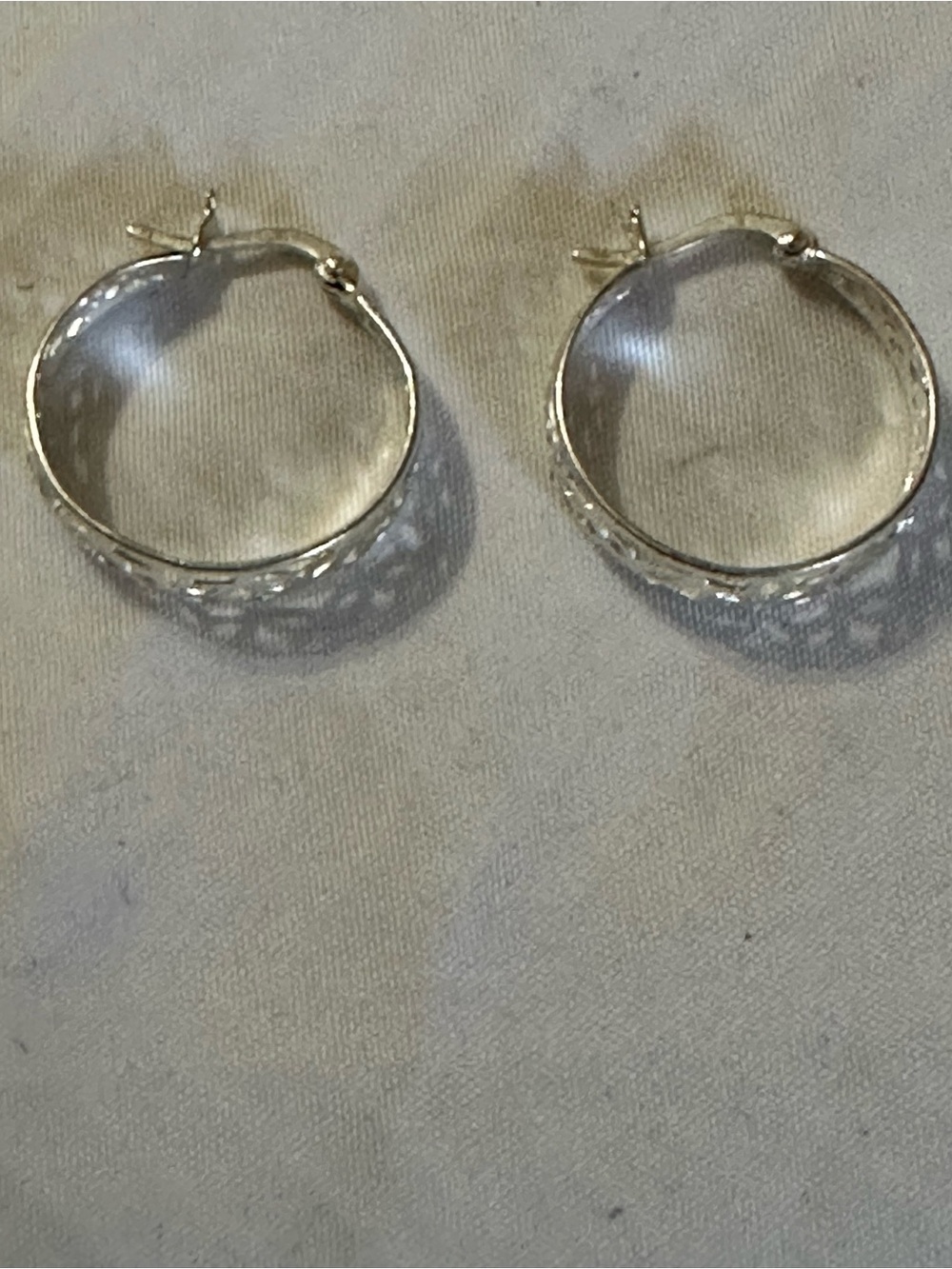 Sterling Silver 1” Hoop Earrings